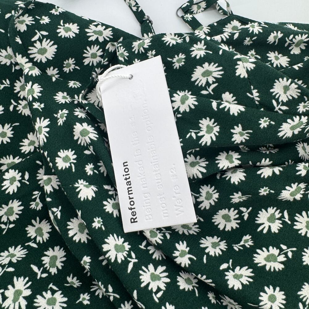 Reformation Crimini Slip Midi Dress Size 2 NWT $148 Green Ditsy Floral Summer - Picture 9 of 10